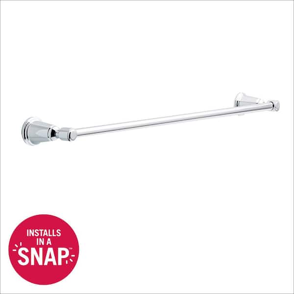 Foundations Design Series Traditional 24 in. Wall Mount Towel Bar in Polished Chrome