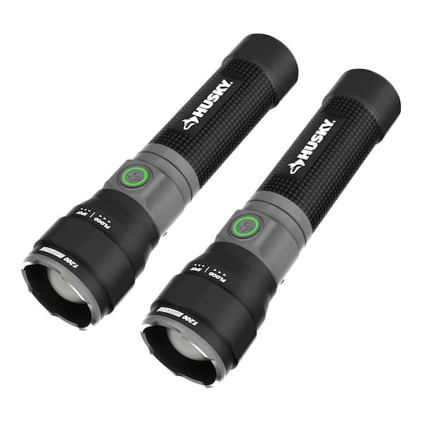 1200 Lumens Rechargeable LED Tactical Compact Flashlight (2-Pack)