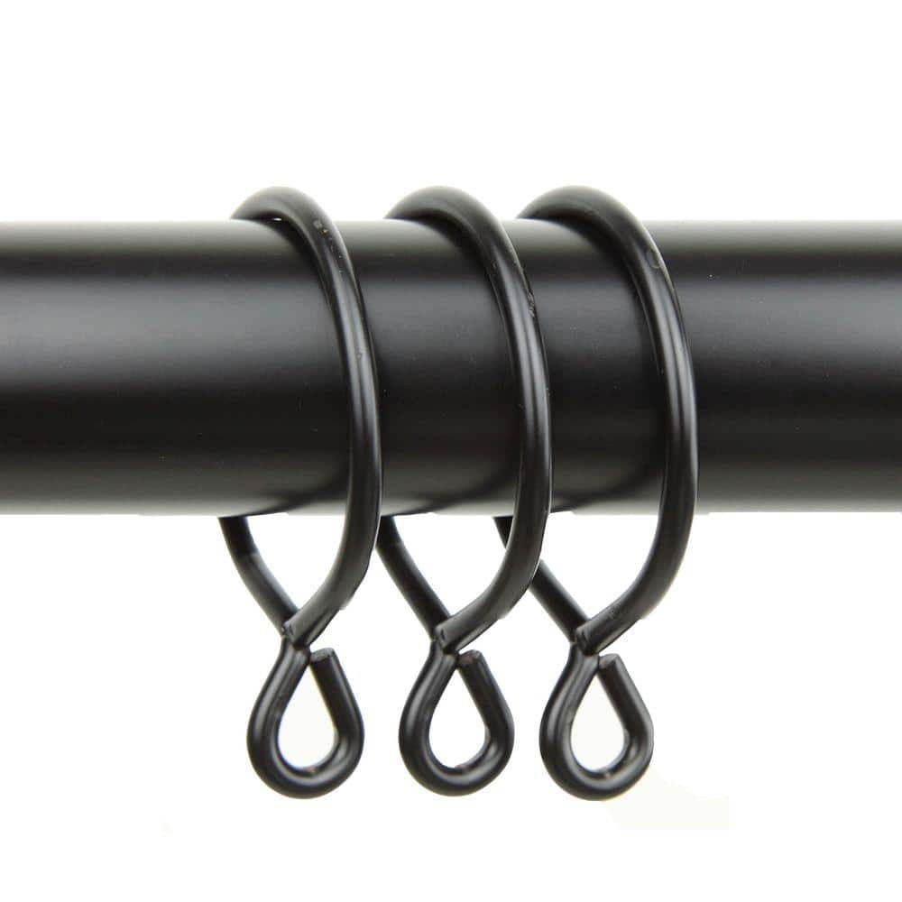 Rod Desyne Black Metal Curtain Rings (Set of 10)