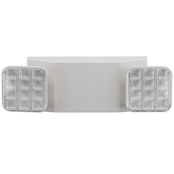 60-Watt Equivalent 2-Head White 2.4-Watt 249 Lumens Linear Integrated LED Emergency Light 6500K Daylight