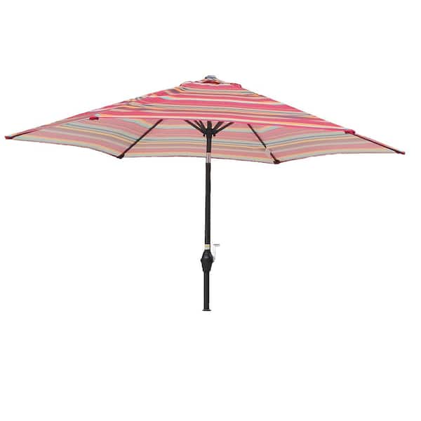 cenadinz 9 ft. Outdoor Patio Market Table Umbrella Red