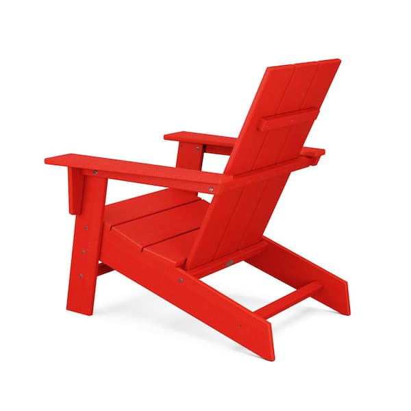 POLYWOOD Grant Park Sunset Red HDPE Plastic Modern Adirondack