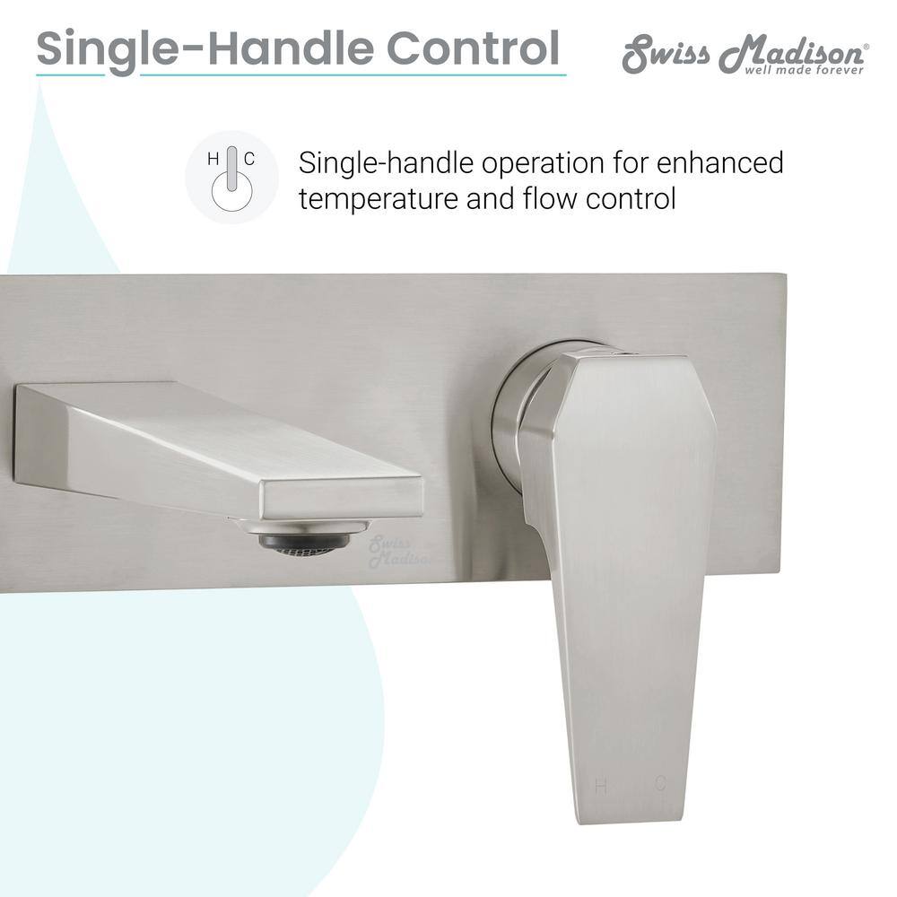 Voltaire Brushed Nickel Single-Handle Wall-Mount Bathroom Faucet