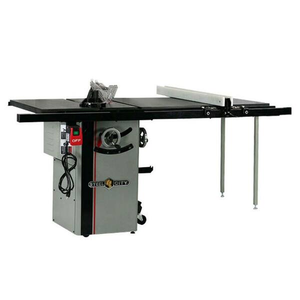 Steel City 10 in. 1.75 HP Granite Cabinet Table Saw with Artisan Fence and 52 in. Rail