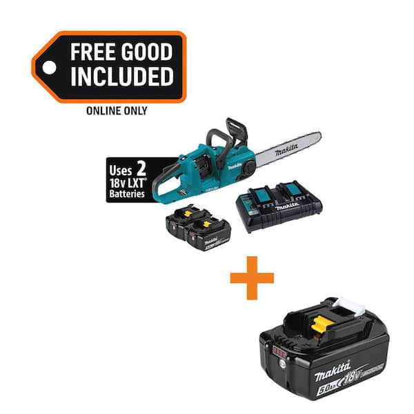 LXT 16 in. 18V X2 (36V) Lithium-Ion Brushless Battery Chainsaw Kit (5.0Ah) w/ 18V LXT High Capacity Battery Pack 5.0Ah
