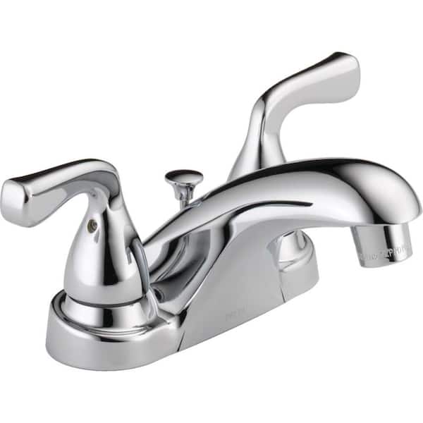 Delta Foundations 4 in. Centerset 2-Handle Bathroom Faucet in Chrome