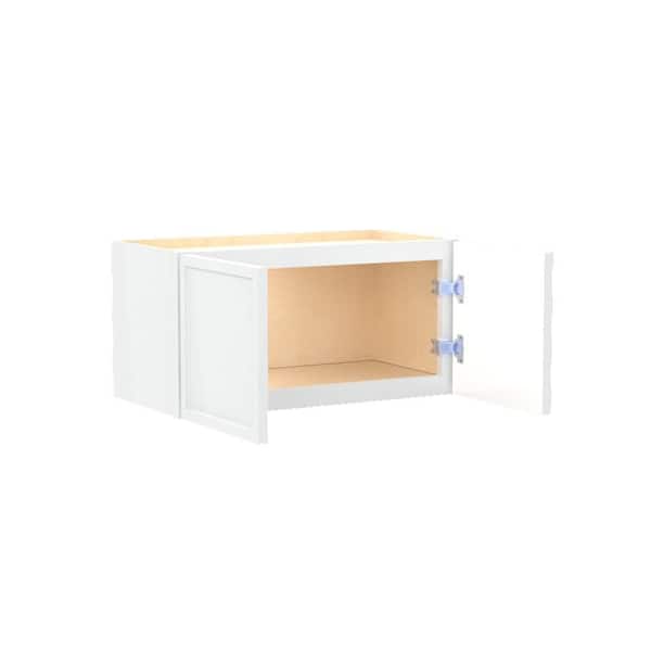 Franklin 27 in. W x 12 in. D x 12 in. H Assembled Plywood Wall Bridge Kitchen Cabinet in Vesper White with Soft Close