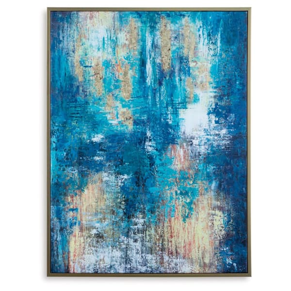 Signature DESIGN BY ASHLEY Scarlite 1 Piece Framed Abstract Art Print 47 in. x 36 in.