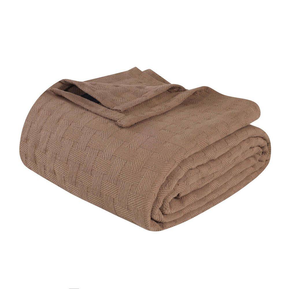 Basketweave Taupe Classic Farmhouse All-Season Cotton King Blanket price history on PriceWatchPro