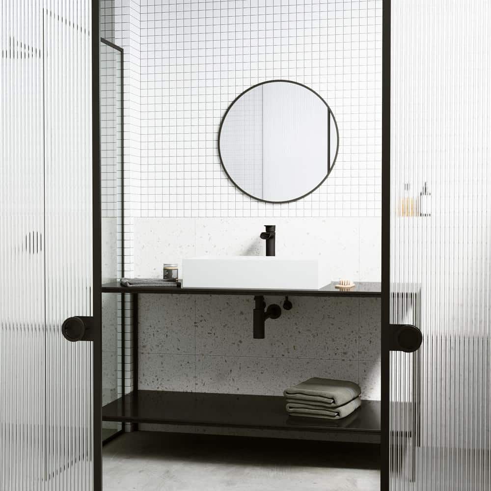 Matte White Stone Rectangular Vessel Bathroom Sink, 23" x 15"