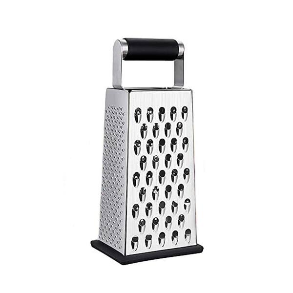 Lynzavix 4-Sided Stainless Steel Box Cheese Grater Silver Food