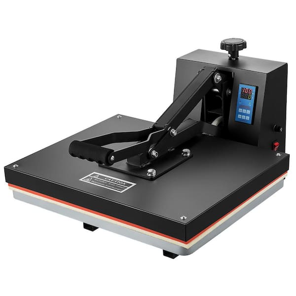 Heat Press 16 x 20 in. 1700-Watt Power Heat Press MachineFast Heating High Pressure Heat Press Machine for T-Shirt Black
