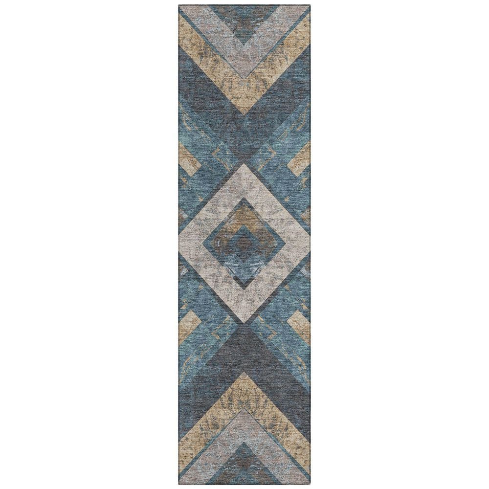 Chantille Machine Washable Indoor/Outdoor Abstract ACN1955 Navy 2 ft. 3 in. x 7 ft. 6 in. Runner Rug price history on PriceWatchPro
