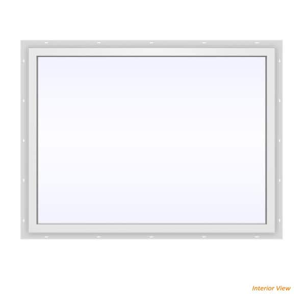 47.5 in. x 35.5 in. V-4500 Series White Vinyl Picture Window w/ Low-E 366 Glass