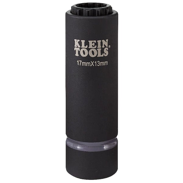 Klein Tools 2-in-1 Metric Impact Socket, 12-Point, 17 x 13 mm