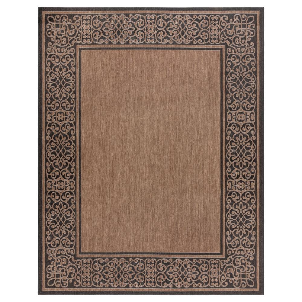 Paseo Tedo Havana and Black 9 ft. x 13 ft. Border Indoor/Outdoor Area Rug price history on PriceWatchPro