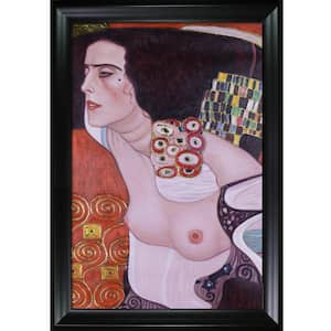 Judith II (Salome) Luxury Line by Gustav Klimt Black Matte Framed People Oil Painting Art Print 29 in. x 41 in.