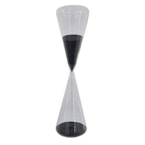 Gray/Black 120-Minute Triangular Hourglass with Black Sand