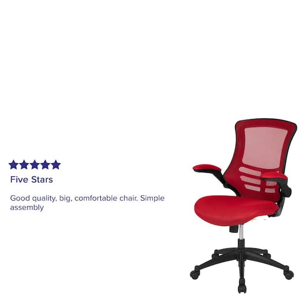 Carnegy Avenue Mesh Mid-Back Swivel Desk Chair in Red CGA-BL