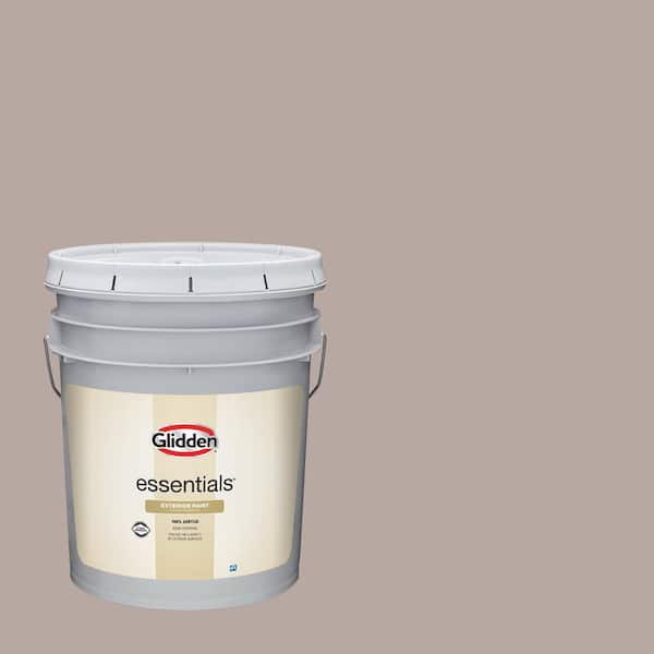 Glidden Essentials 5 gal. PPG1017-4 Riveter Rose Flat Exterior Paint