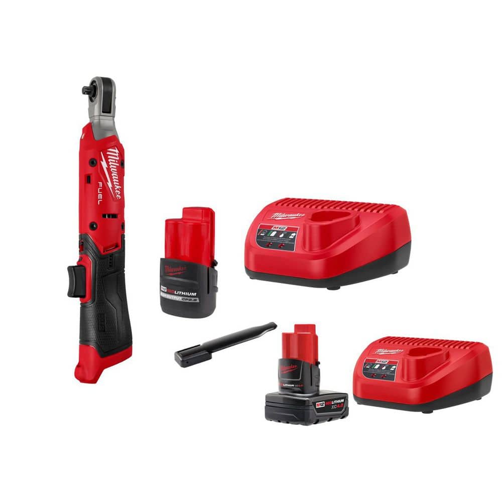 M12 FUEL 12V Lithium-Ion Compact 1/4 in. Cordless Ratchet Kit with Battery, Charger, Bag, and 4. 0AH Starter Kit price history on PriceWatchPro
