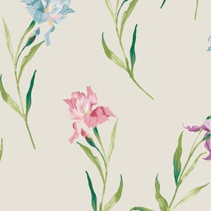 Hawling Irises Soft Natural Wallpaper