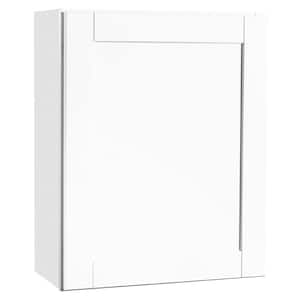 Shaker 24 in. W x 12 in. D x 30 in. H Assembled Wall Kitchen Cabinet in Satin White