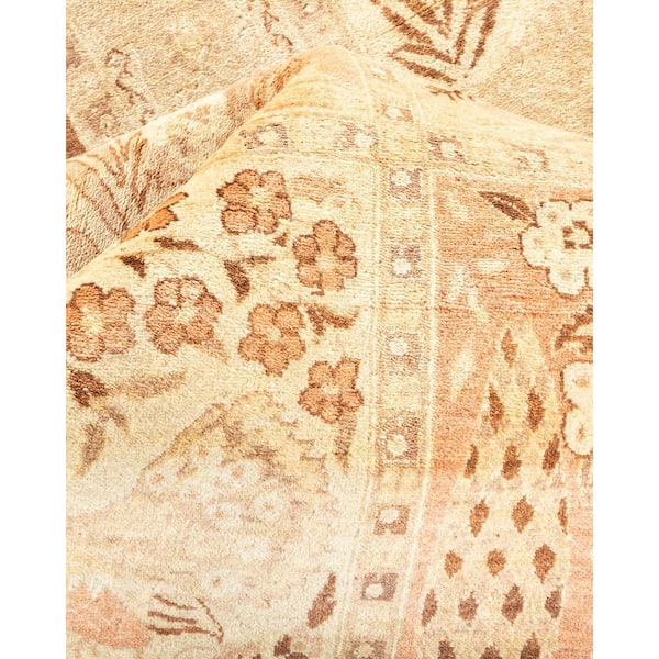 Mogul 8 ft. x 10 ft. Ivory Oriental Wool Indoor Area Rug