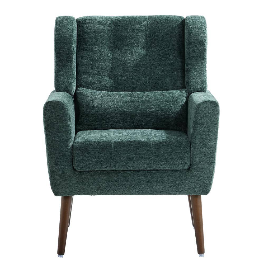 Brown Wood Outdoor Lounge Chair with Blackish Green Cushion price history on PriceWatchPro