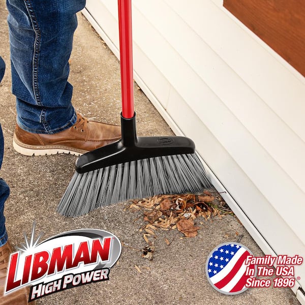 15 in. High Power Rough Surface Angle Broom with Steel Handle (8-Pack)