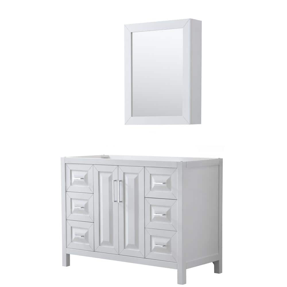 Daria 47 in. Single Bathroom Vanity Cabinet Only with Medicine Cabinet in White price history on PriceWatchPro