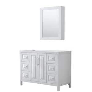 Daria 47 in. Single Bathroom Vanity Cabinet Only with Medicine Cabinet in White