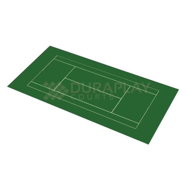 DuraPlay 50 ft. 6 in. x 99 ft. 10 in. Slate Green and Slate Green Full Tennis Court Kit