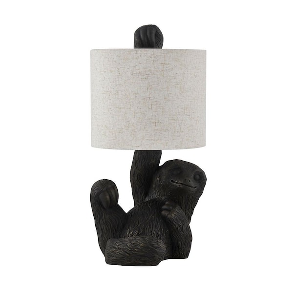 22 in. Matte Novelty Table Lamp with Natural Linen