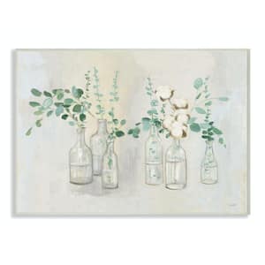 12 in. x 18 in. "Flowers And Plants Neutral Grey Green Painting" by Julia Purinton Wood Wall Art