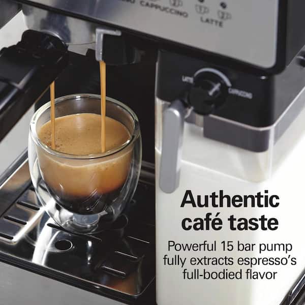 Hamilton Beach Single Cup Black Slide and Lock Espresso Machine