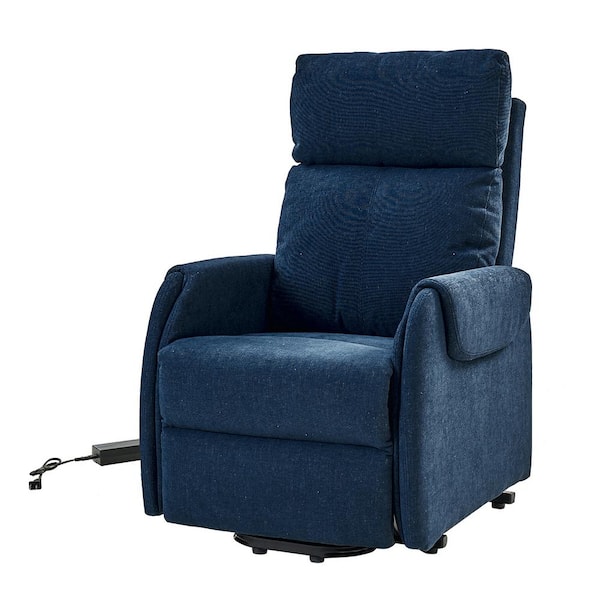 JAYDEN CREATION Emilia Navy Modern Lift Assist Power Recliner with Wired Remote Control