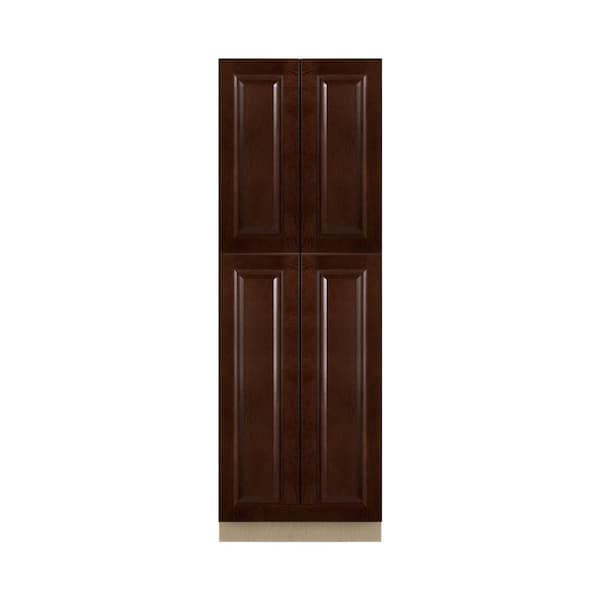 Charlotte Raised 30 in. W x 90 in. H x 24 in. D in Bordeaux Plywood Assembled Pantry Cabinet