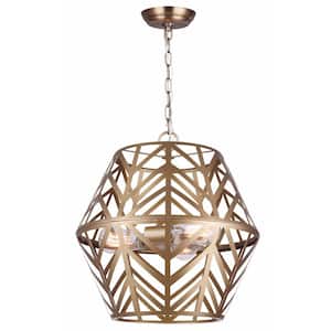 Maud 3-Light Painted Gold Chandelier