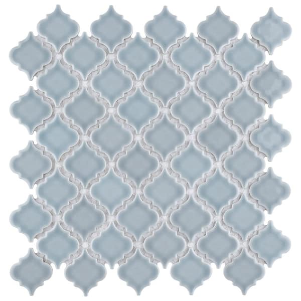 Merola Tile Hudson Tangier Slate 6 in. x 6 in. Porcelain Mosaic Take Home Tile Sample