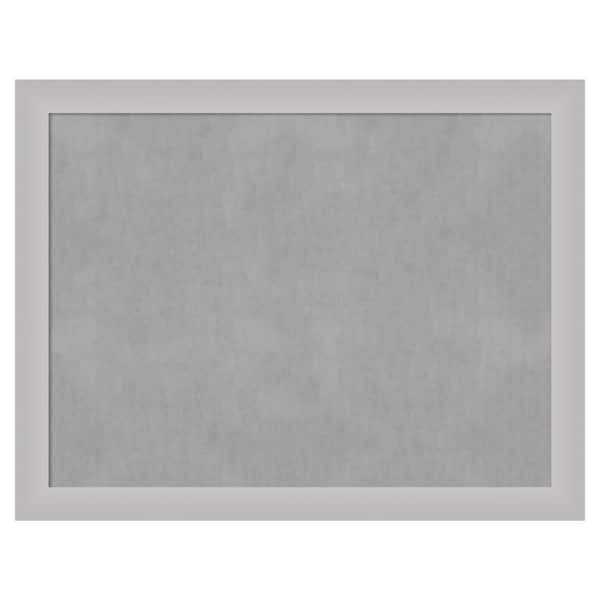 Amanti Art Low Luster Silver 27 in. x 21 in. Framed Magnetic Board