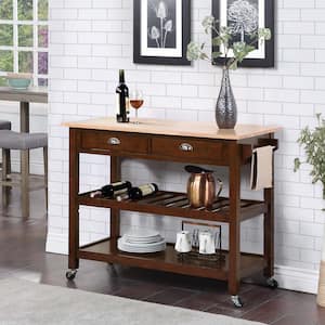 Convenience Concepts American Heritage Espresso Flip Top End Table ...