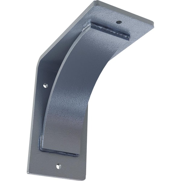 Ekena Millwork 3 in. x 6 in. x 6 in. Hammered Light Blue Morris Steel Bracket