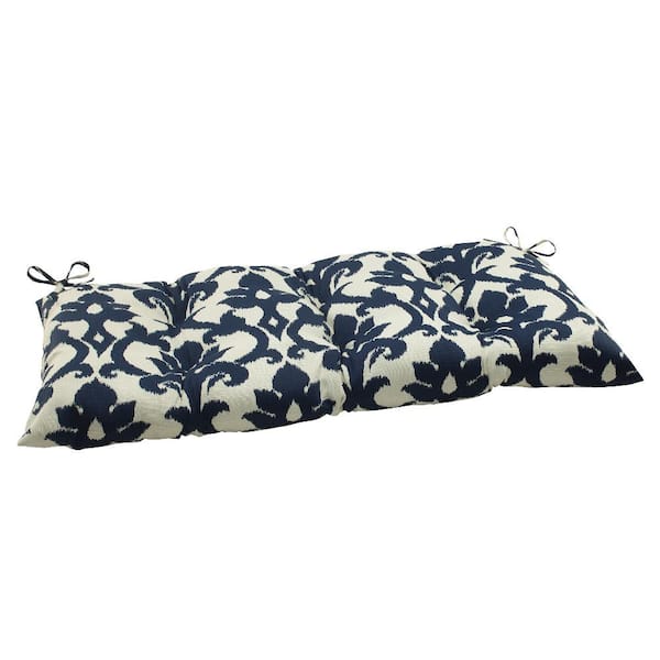 Pillow Perfect Other Rectangular Outdoor Bench Cushion in Blue