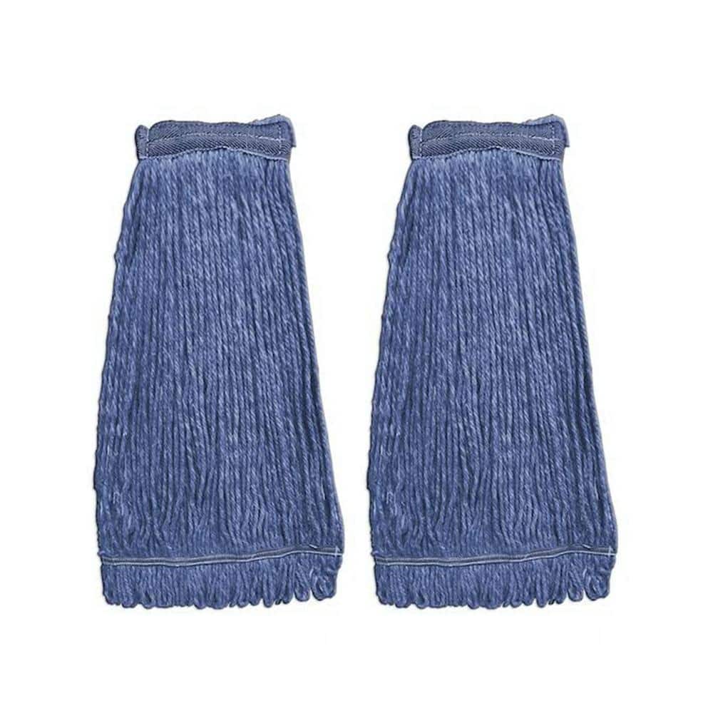 Blue Cotton Heavy Duty Flat Mop Head Replacement Pack