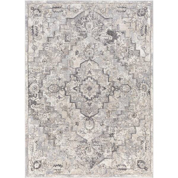 Livabliss Loretta Gray Diamond 9 ft. x 12 ft. Indoor Area Rug