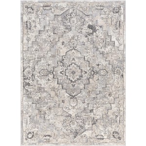 Tuscany Gray Traditional 12 ft. x 15 ft. Indoor Area Rug