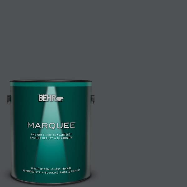 BEHR MARQUEE 1 gal. Home Decorators Collection #HDC-WR15-4 Lump of Coal Semi-Gloss Enamel Interior Paint & Primer