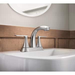 Findlay 4 in. Centerset Double-Handle Bathroom Faucet in Chrome