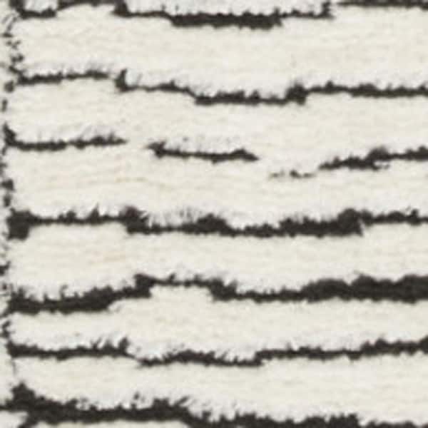 5 ft. x 7 ft. Ivory and Black Geometric Area Rug